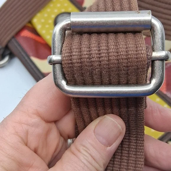 FOSSIL Vintage Key-Per Floral Crossbody Bag PVC Coated Textile Cow Leather - Picture 6 of 9